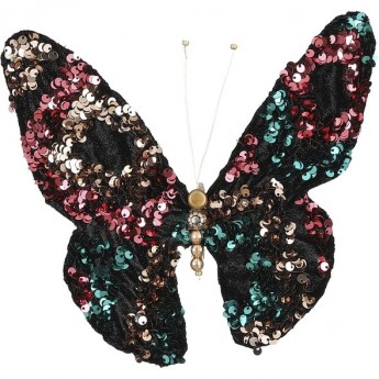 Бабочка из пайеток мультиколор HOUSE OF SEASONS 20*21*1 см на клипсе Бабочка из пайеток мультиколор HOUSE OF SEASONS 20*21*1 см на клипсе