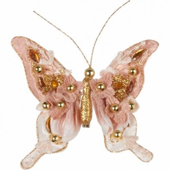 Бабочка розовая HOUSE OF SEASONS 12*12 см клипса Бабочка розовая HOUSE OF SEASONS 12*12 см клипса