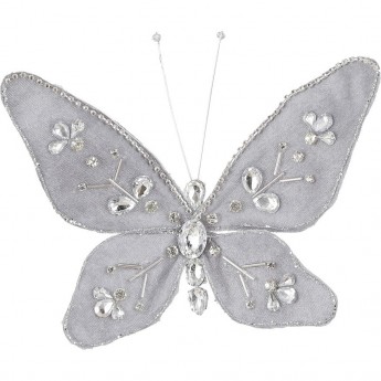 Бабочка со стразами серая HOUSE OF SEASONS 19*24*1 см на клипсе Бабочка со стразами серая HOUSE OF SEASONS 19*24*1 см на клипсе