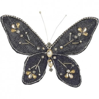 Бабочка со стразами темно-синяя HOUSE OF SEASONS 16*20*1 см на клипсе Бабочка со стразами темно-синяя HOUSE OF SEASONS 16*20*1 см на клипсе
