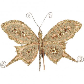 Бабочка золото HOUSE OF SEASONS 10*10*5 см на клипсе Бабочка золото HOUSE OF SEASONS 10*10*5 см на клипсе