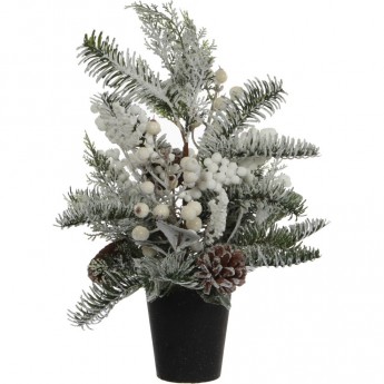 Букет Глазго c ягодами HOUSE OF SEASONS 45см белый в пластиковом горшочке