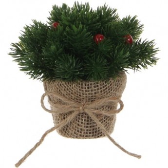 Букет в горшке с ягодами HOUSE OF SEASONS 14*12 см зеленый