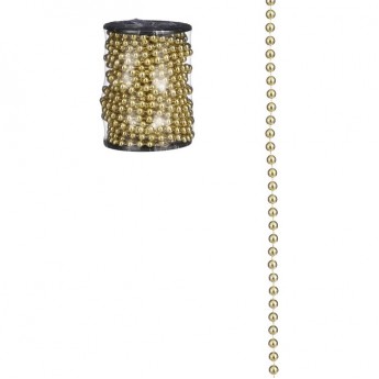 Бусы на елку золото HOUSE OF SEASONS 500 см