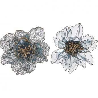 Цветок на клипсе HOUSE OF SEASONS, 16*21*11 см, голубой