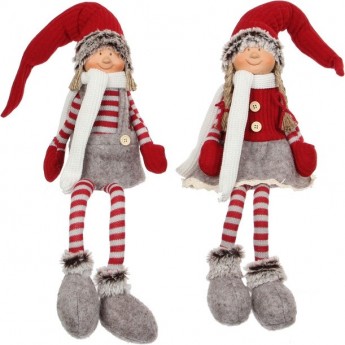 Фигурка девочка HOUSE OF SEASONS, 13х16х61 см, красная/серая