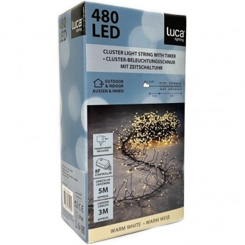 Гирлянда Кластер LUCA LIGHTING белый свет 480 ламп, длина 300 см