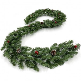 Гирлянда Кристина с ягодами EDELMAN B.V. 270*25 см заснеженная