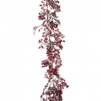 Гирлянда с ягодами HOUSE OF SEASONS 180*16 см красная в снегу