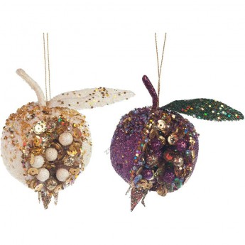 Гранат HOUSE OF SEASONS на клипсе 22*22 см, кремовый/фиолетовый