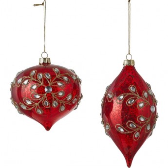 Капля/шар-луковка HOUSE OF SEASONS, 15*10 см, красный