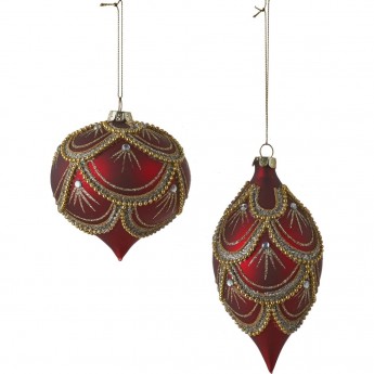 Капля/шар-луковка HOUSE OF SEASONS, 15*10 см, тёмно- красный