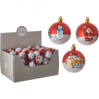 Набор пластиковых игрушек HOUSE OF SEASONS, из 3 шаров, Ø 6см, красный