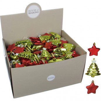 Набор пластиковых игрушек HOUSE OF SEASONS, звезда/дерево, 7,5*1*9 см, красный/зеленый