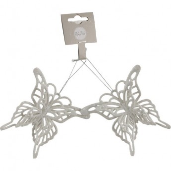 Набор подвесок бабочки HOUSE OF SEASONS, 10*9*1,5 см, белый