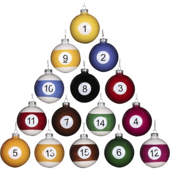 Набор подвесок HOUSE OF SEASONS, бильярдный шар, ø 6 см, 15 шт