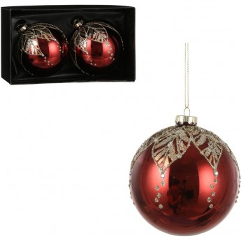 Набор шаров HOUSE OF SEASONS, Ø 10, бордо