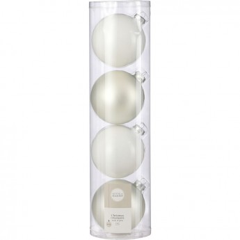 Набор шаров HOUSE OF SEASONS, ø 10 см, 4 шт, белый