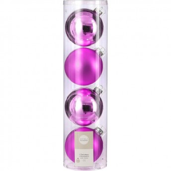 Набор шаров HOUSE OF SEASONS, ø 10 см, 4 шт, фуксия