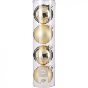 Набор шаров HOUSE OF SEASONS, ø 10 см, 4 шт., шампань