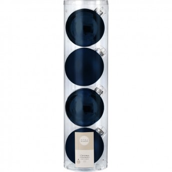 Набор шаров HOUSE OF SEASONS, ø 10 см, 4 шт, темно-синий