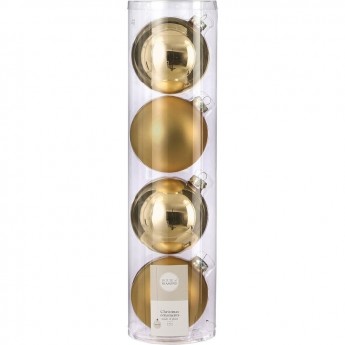 Набор шаров HOUSE OF SEASONS, ø 10 см, 4 шт, золото
