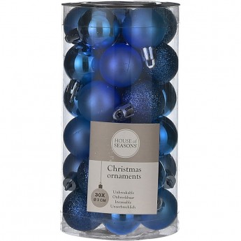Набор шаров HOUSE OF SEASONS, ø 3см, 30 шт., синий