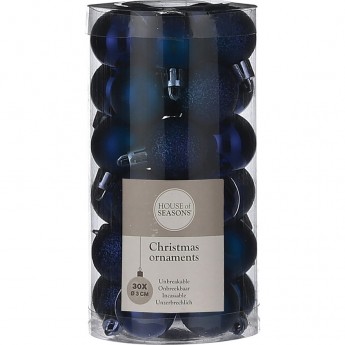 Набор шаров HOUSE OF SEASONS, ø 3см, 30 шт., темно-синий