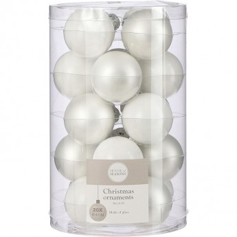 Набор шаров HOUSE OF SEASONS, ø 4 см, 20 шт, белый