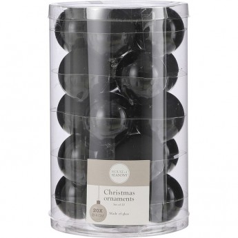 Набор шаров HOUSE OF SEASONS, ø 4 см, 20 шт., черный