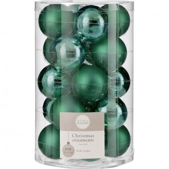Набор шаров HOUSE OF SEASONS, ø 4 см, 20 шт., изумрудный