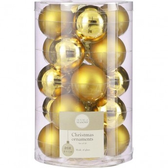 Набор шаров HOUSE OF SEASONS, ø 4 см, 20 шт., желтый