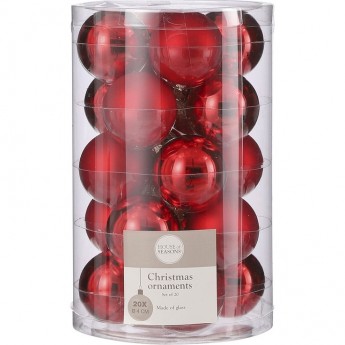 Набор шаров HOUSE OF SEASONS, ø 4 см, 20 шт, красный