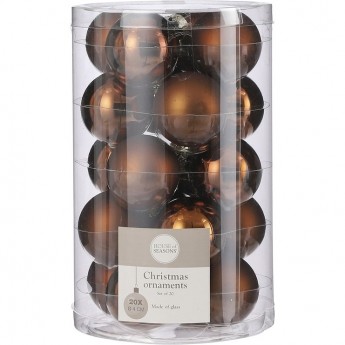 Набор шаров HOUSE OF SEASONS, ø 4 см, 20 шт., шоколадный