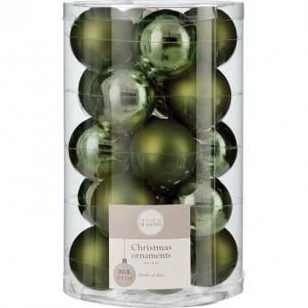 Набор шаров HOUSE OF SEASONS, ø 4 см, 20 шт., зеленый