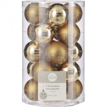 Набор шаров HOUSE OF SEASONS, ø 4 см, 20 шт, золото