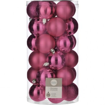 Набор шаров HOUSE OF SEASONS, ø 6 см, 30 шт., розовый