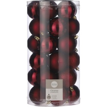 Набор шаров HOUSE OF SEASONS, Ø 6 см, бордовый, 30 шт.