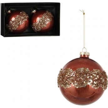 Набор шаров HOUSE OF SEASONS, 2шт., Ø 10 см, красный