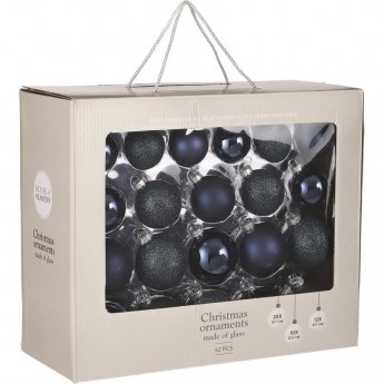 Набор шаров HOUSE OF SEASONS, темное-синее море, 42 шт.