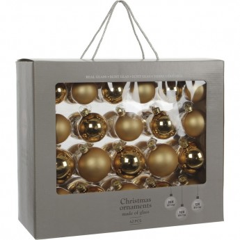 Набор шаров HOUSE OF SEASONS золото, 42 шт.
