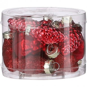 Набор украшений HOUSE OF SEASONS, 14 шт., классический красный, шишка/звезда/елка