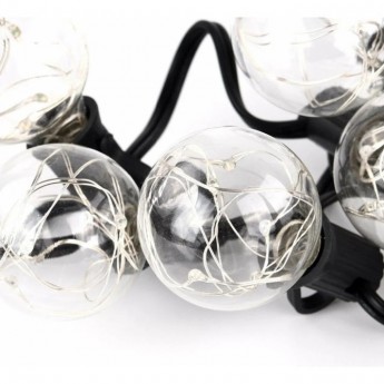 Новогодняя светодиодная гирлянда LUCA LIGHTING, с прозрачными шарами, оранжевый свет, на батарейках, 20 ламп, 240 см