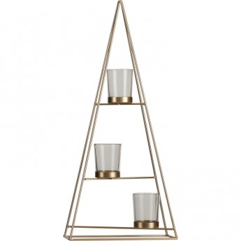 Подсвечник елка HOUSE OF SEASONS, 22*9 см, золото