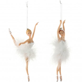Подвеска балерина HOUSE OF SEASONS, 9*9*18,5 см, белая