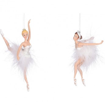 Подвеска балерина HOUSE OF SEASONS, белая, 2 вида, 7,5*7,5*18 см