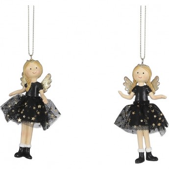 Подвеска балерина HOUSE OF SEASONS, черная, 2 вида, 5*3*10 см