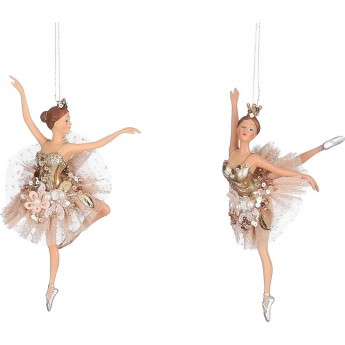 Подвеска балерина HOUSE OF SEASONS, золото, 2 вида, 7,5*7,5*18 см