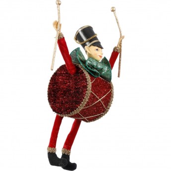 Подвеска барабанщик HOUSE OF SEASONS, 33х14х8 см, красный