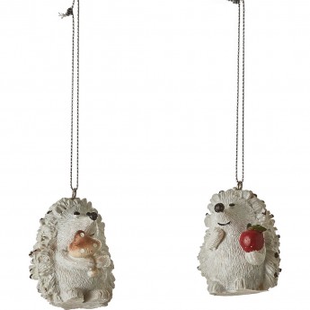 Подвеска Еж HOUSE OF SEASONS, 2 вида, 4*4*5,5 см, белый